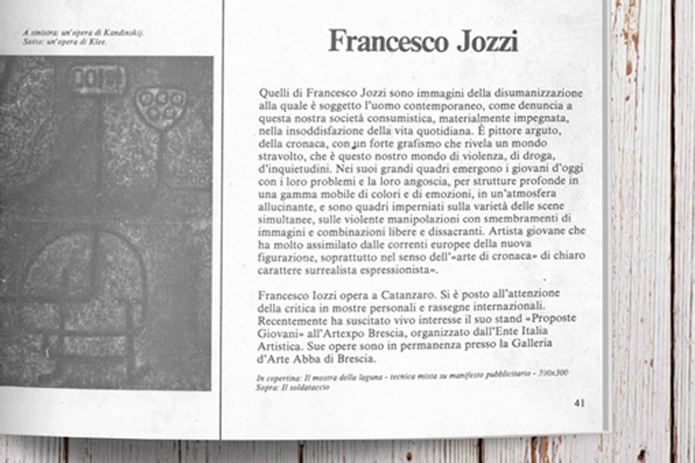 1985 Francesco Jozzi Italia Artistica numero 83 Elio Marcianò